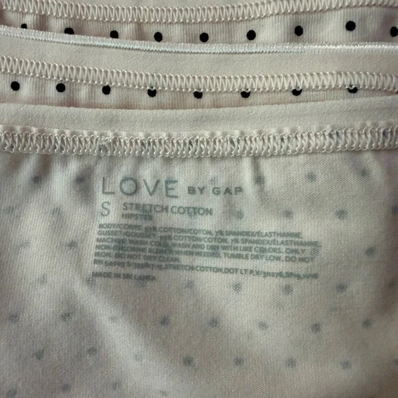 LOVE by GAP GapBody Cotton Hipster Panties Dot It Pink Lot of 5 - Picture 3 of 3